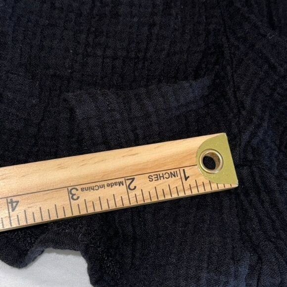 Shein Curve 2XL Black Gauze Cotton Shorts - Picture 6 of 6